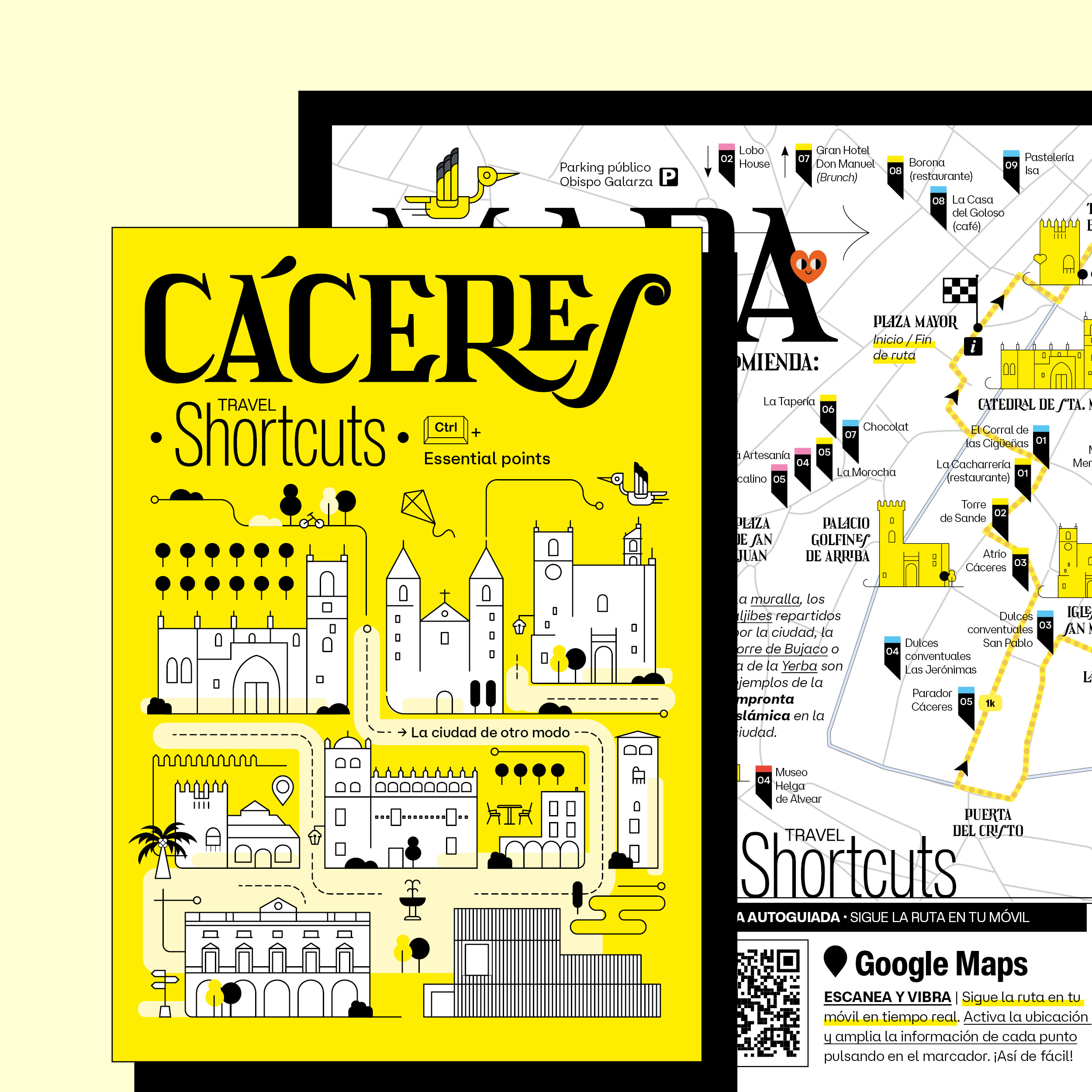 Ruta, guía, cáceres, gratis, shortcuts, descarga